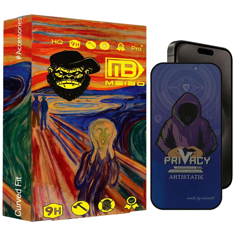 محافظ صفحه نمایش حریم شخصی میبو مدل Antistatic Aura 007 مناسب برای گوشی موبایل اپل iPhone 15 Pro Max
