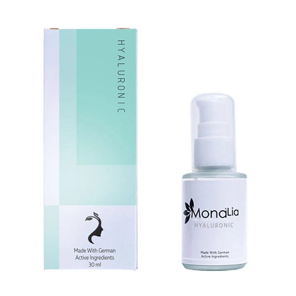 کرم آبرسان موناولیا، مدل Hyaluronic، مناسب پوست‌های نرمال، حاوی 2 درصد ویتامین B5 و 10 درصد میکروامولسیون اسید هیالورنیک، جوان ساز و روشن کننده پوست، حجم 30 میلی‌لیتر