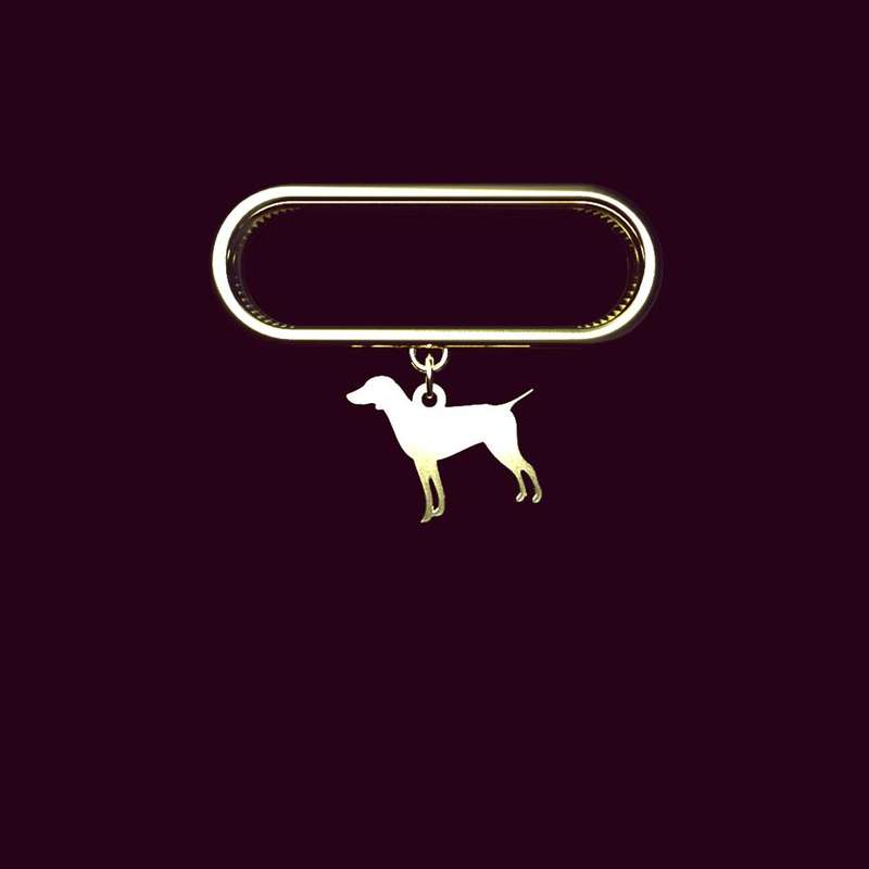 آویز ساعت طلا 18 عیار زنانه مدوپد مدل سگ کد SL1-1007