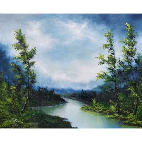 تابلو نقاشی رنگ روغن طرح طبیعت