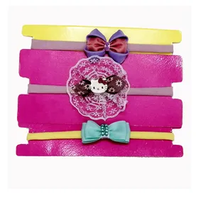 هدبند مو دخترانه مدل رنگی بسته 3 عددی