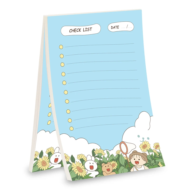 کاغذ یادداشت مدل چک لیست طرح حیوانات و گل