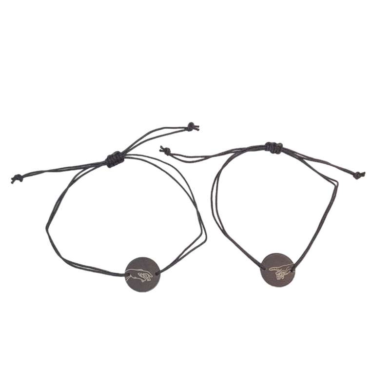 دستبند مدل دوستی طرح دست مجموعه 2 عددی