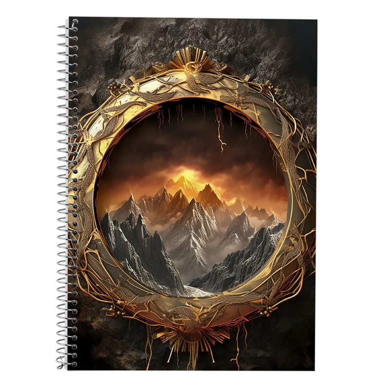 دفتر زبان 50 برگ مدوپد مدل سه خط طرح  ارباب حلقه ها The Lord of the Rings کد DF3007