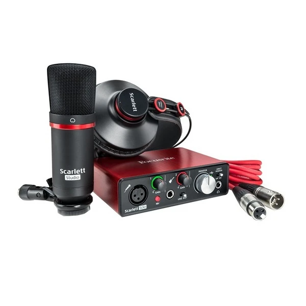 پکیج کارت صدا فوکوس رایت مدل Scarlett Solo Studio 2nd Gen
