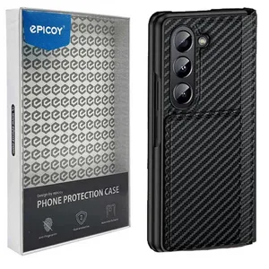 Epicoy Business Pocket Carbon Cover for Samsung Galaxy Z Fold 5