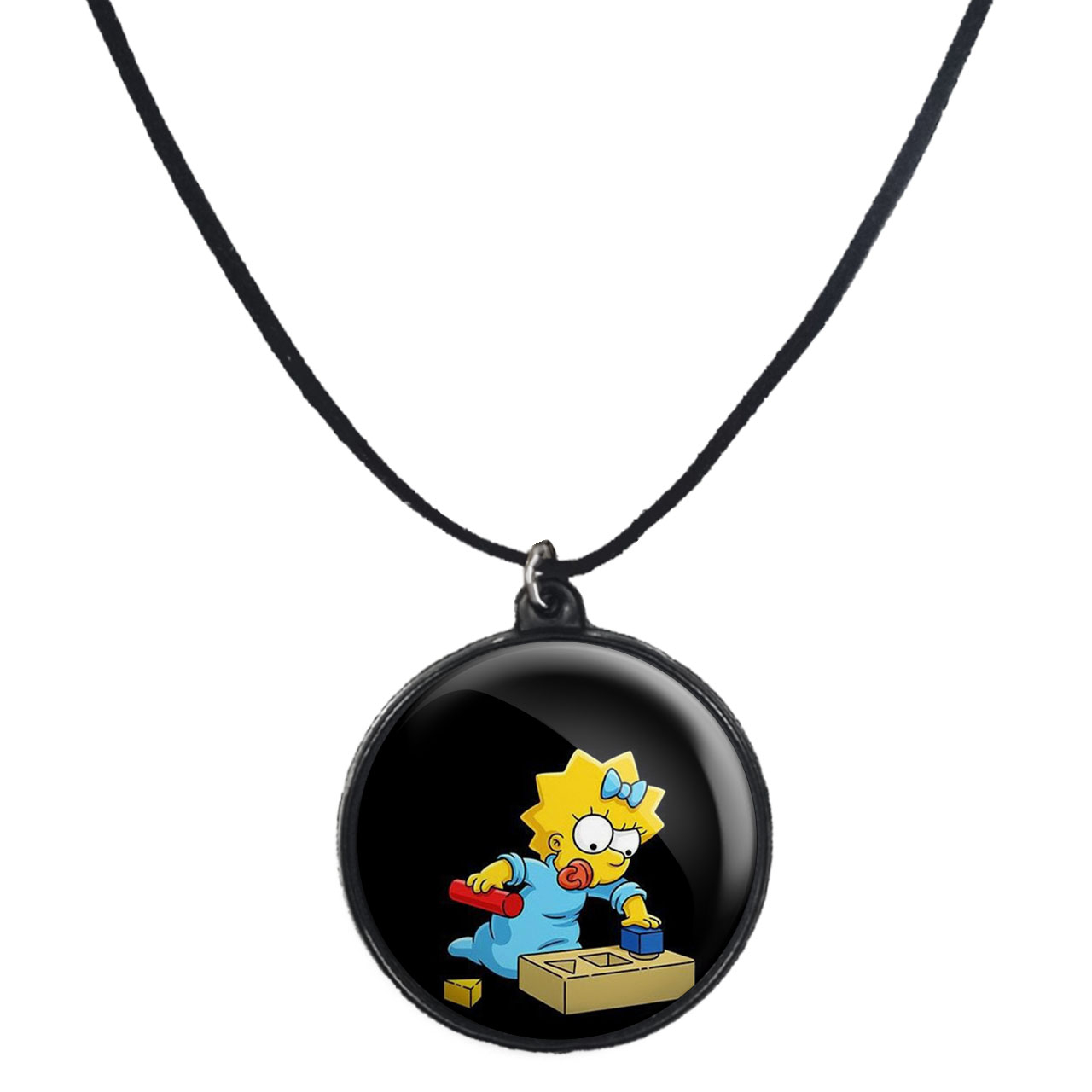 گردنبند پرمانه طرح سیمپسون ها کد pmb.21195 مدل دو طرفه