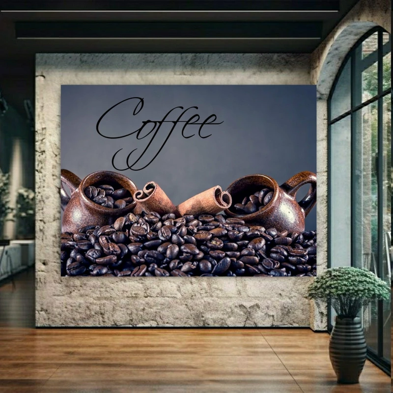 تابلو بوم طرح مخمل مدل دانه قهوه کد AR30535