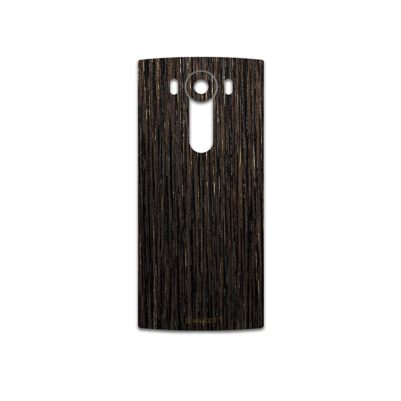 برچسب پوششی ماهوت مدل Dark-Gold-Stripes-Wood مناسب برای گوشی موبایل ال جی V10