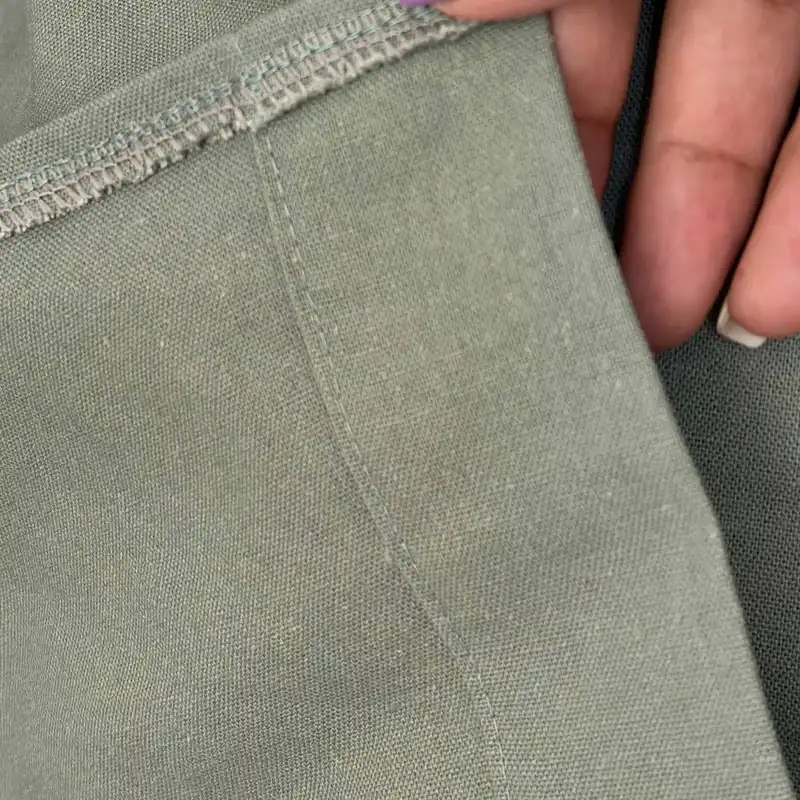 مانتو زنانه مدل لینن دکمه دار رنگ سبز