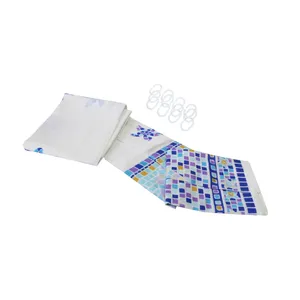 پرده حمام رزین تاژ طرح ستاره دریایی سایز 180x200 سانتی متر
