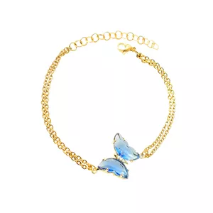 دستبند زنانه دلنار گالری مدل پروانه کریستالی