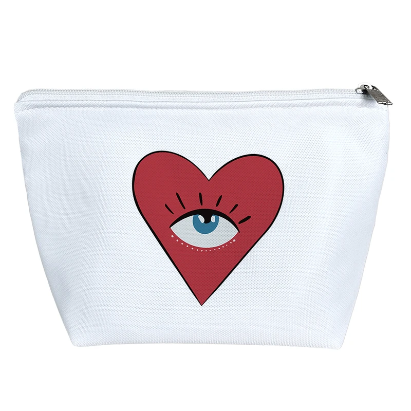 کیف لوازم آرایش دخترانه خندالو مدل قلب و چشم کد 8283