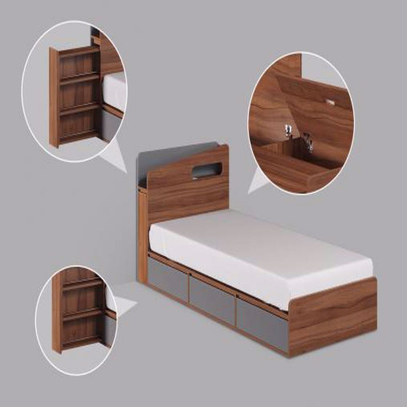 تخت خواب تک نفره مدل dh1373 سایز 90×200 سانتی متر