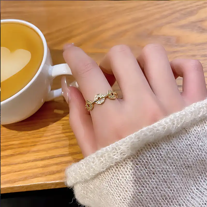 انگشتر زنانه مدل حلقه کد 00811