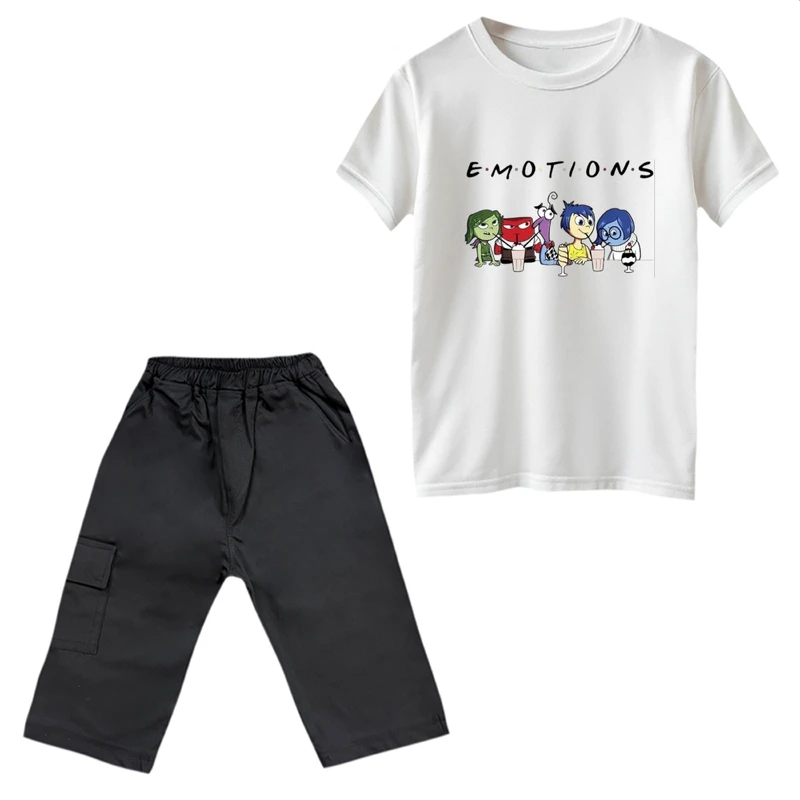 ست تی‌شرت آستین کوتاه و شلوارک دخترانه مدل دوستان