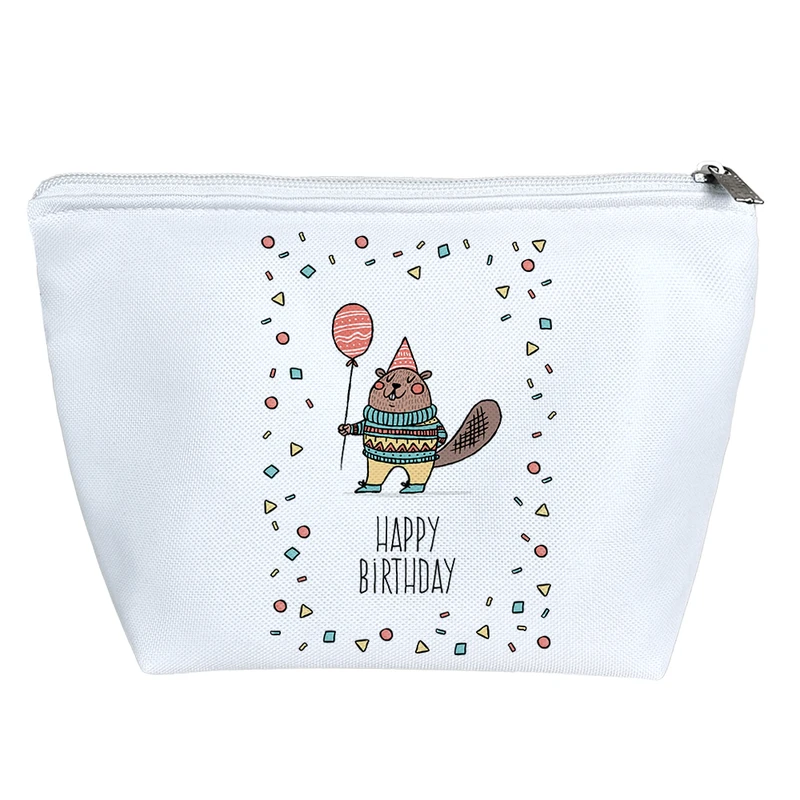 کیف لوازم آرایش دخترانه خندالو مدل تولدت مبارک Happy Birth Day کد 2779