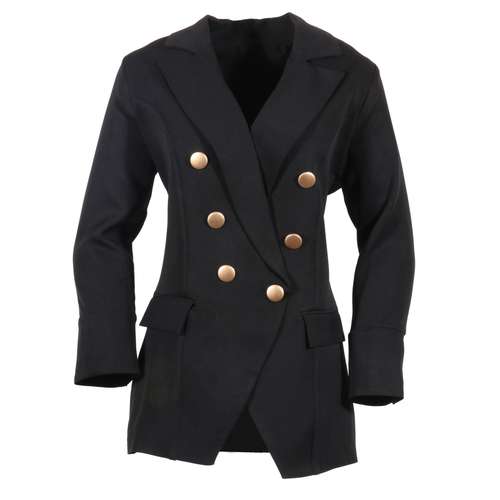 کت زنانه مدل ارشال 6 دکمه رنگ مشکی