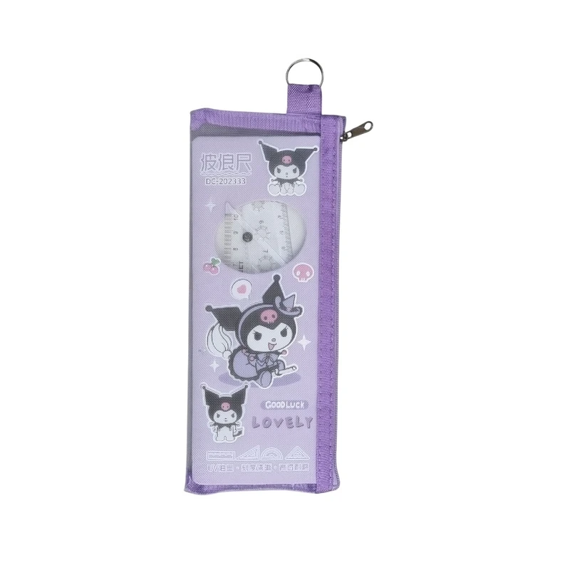 ست  خط کش مدل کرومی کد DC-202333 بسته 4 عددی