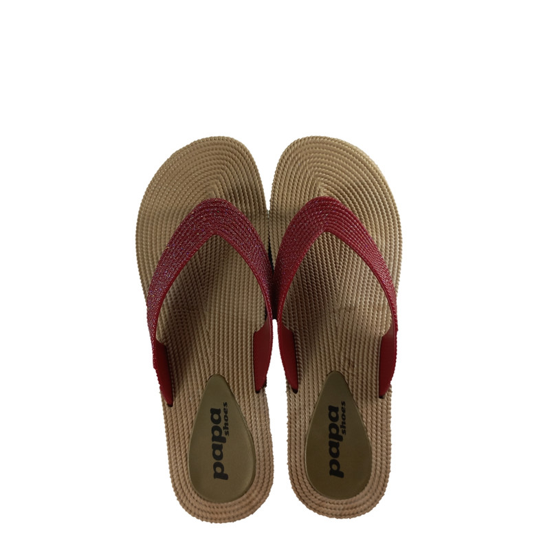 دمپایی لاانگشتی زنانه پاپا مدل ترمه پلاس