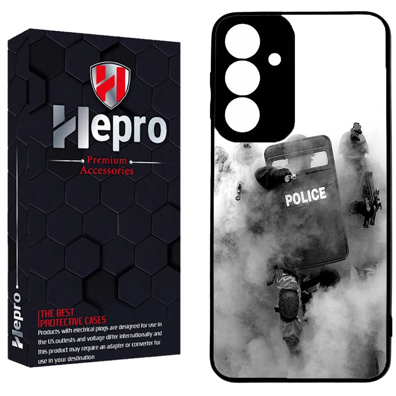کاور هپرو طرح police کد TPU-136 مناسب برای گوشی موبایل سامسونگ Galaxy A05S