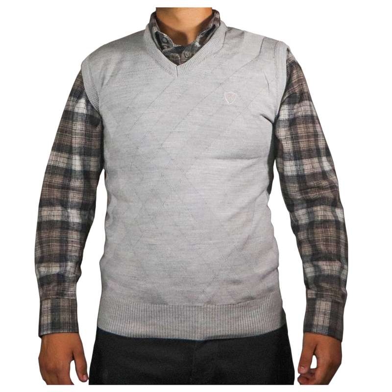 ژیله مردانه مدل کج راه کد 250102 رنگ طوسی روشن