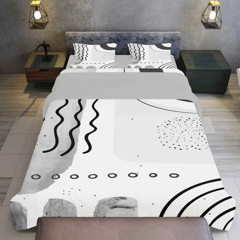 سرویس روتختی مدل طرح درهم TXY730 تک نفره 5 تکه