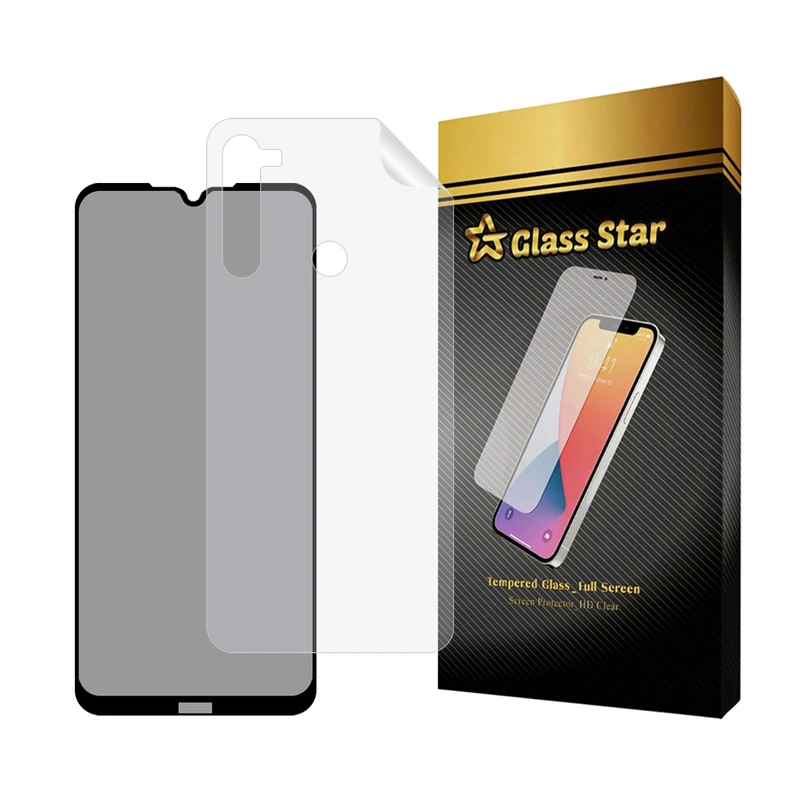 محافظ صفحه نمایش حریم شخصی گلس استار مدل FULLPRIVNANOS مناسب برای گوشی موبایل شیائومی Redmi Note 8 / 8 2021 به همراه محافظ پشت گوشی
