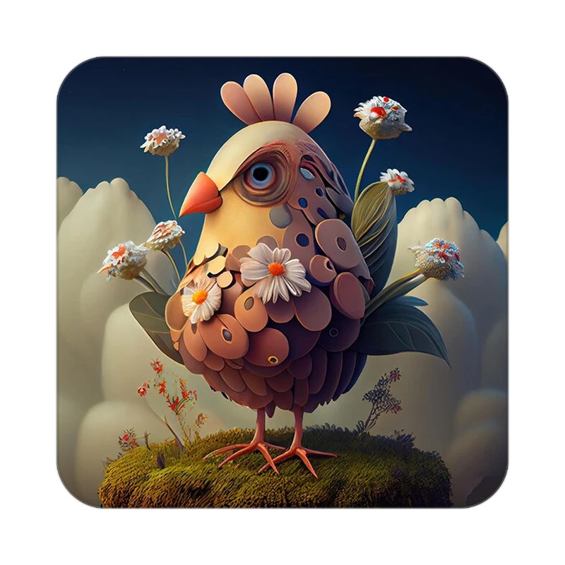 زیر لیوانی کاکتی طرح حیوانات رنگی مدل mp26314