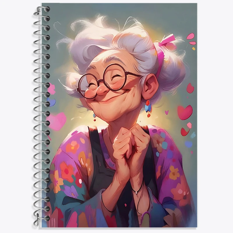 دفتر لغت 50 برگ خندالو طرح مادربزرگ کد F5794