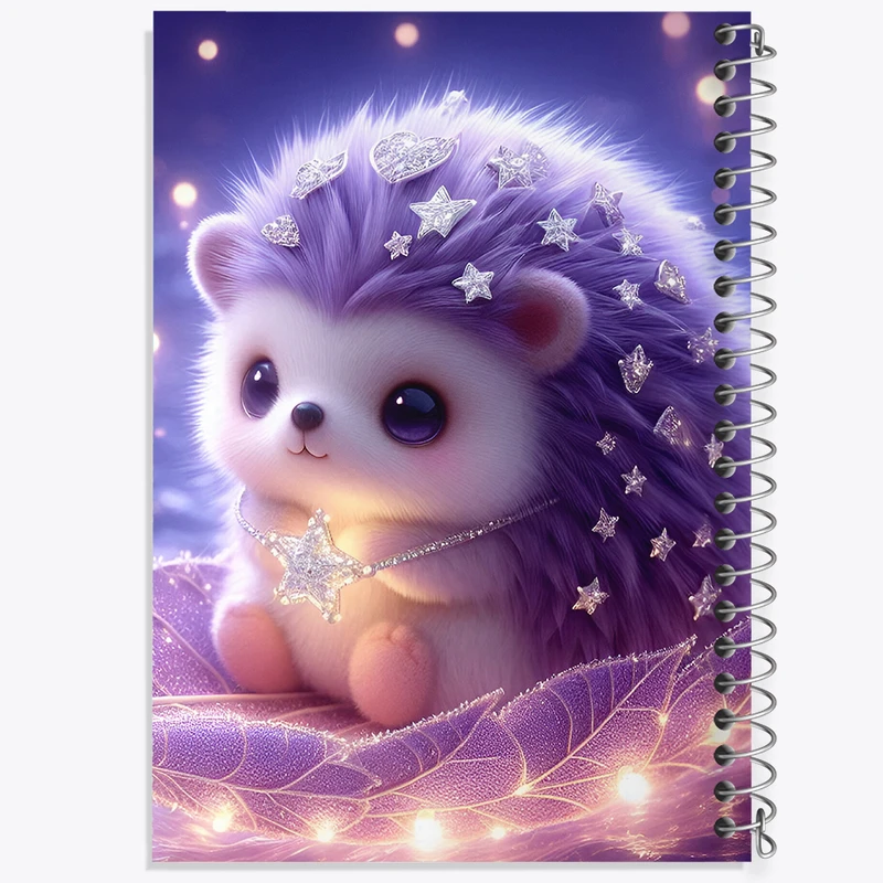 دفتر ژورنال نویسی 50 برگ خندالو مدل نقطه ای طرح جوجه تیغی بامزه کد F5399