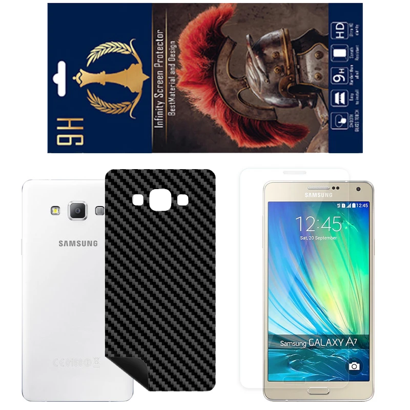 برچسب پوششی اینفینیتی مدل FC مناسب برای گوشی موبایل سامسونگ Galaxy A7 به همراه محافظ صفحه نمایش 