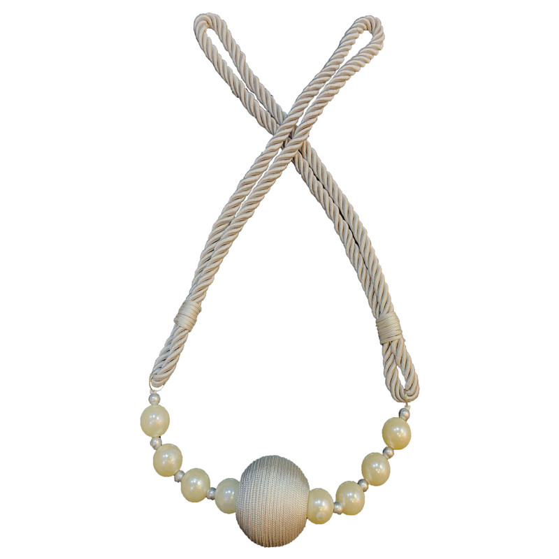 پرده جمع کن مدل کنفی مروارید توپ بزرگ KL19