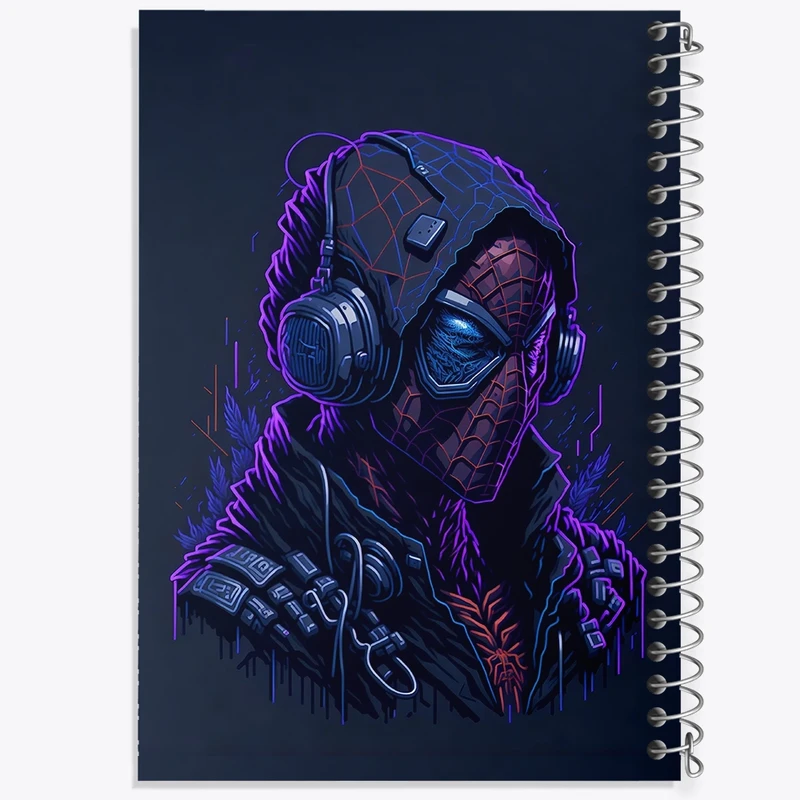 دفتر نت موسیقی 50 برگ خندالو مدل مرد عنکبوتی (Spider Man) کد F2914