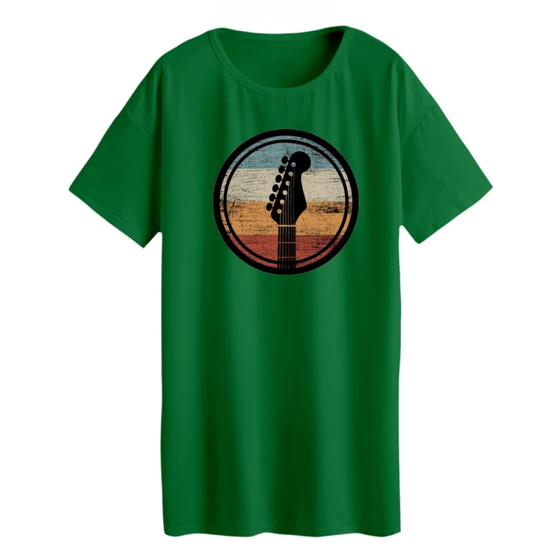 تی شرت لانگ زنانه مدل گیتار کد ۲