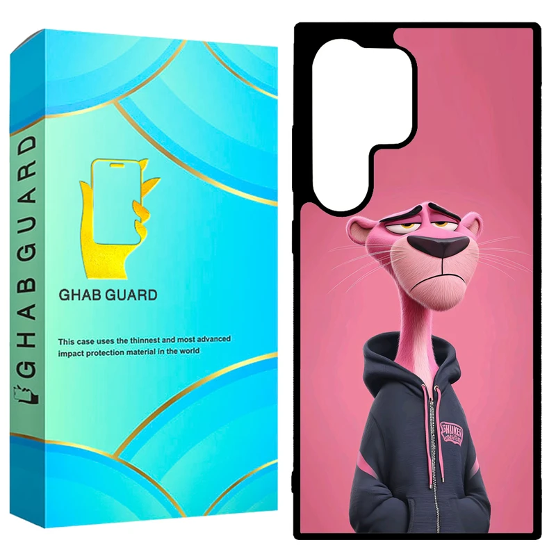 کاور قاب گارد طرح پلنگ صورتی مدل GCHPD24U مناسب برای گوشی موبایل سامسونگ Galaxy S24 Ultra 5G 