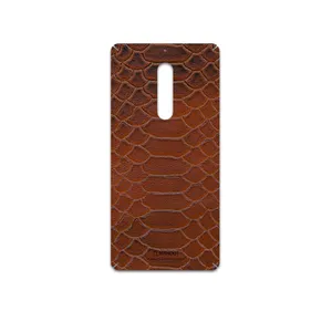 MAHOOT Brown-Snake-Leather Cover Sticker for Nokia 5