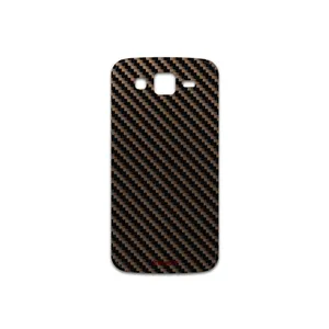 MAHOOT Glossy-Brown-Fiber Cover Sticker for Samsung Galaxy Grand 2