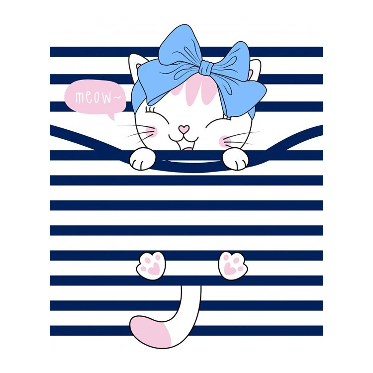 استیکر پارچه و لباس پاد آفرین مدل گربه کد 453