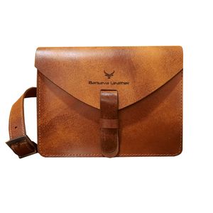 کیف رودوشی چرم بارثاوا مدل 1206