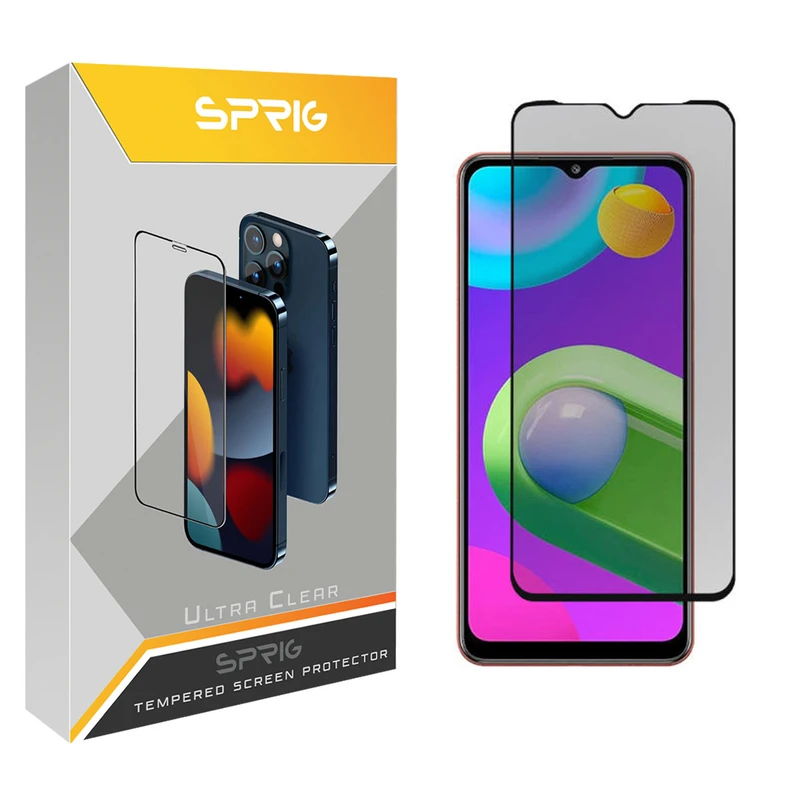 محافظ صفحه نمایش حریم شخصی اسپریگ مدل PRVSP مناسب برای گوشی موبایل سامسونگ Galaxy M02