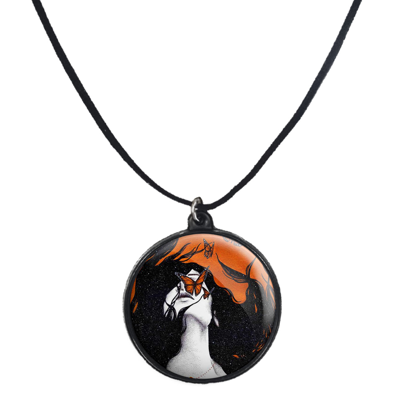 گردنبند پرمانه طرح دخترونه کد pmb.4510 مدل دو طرفه