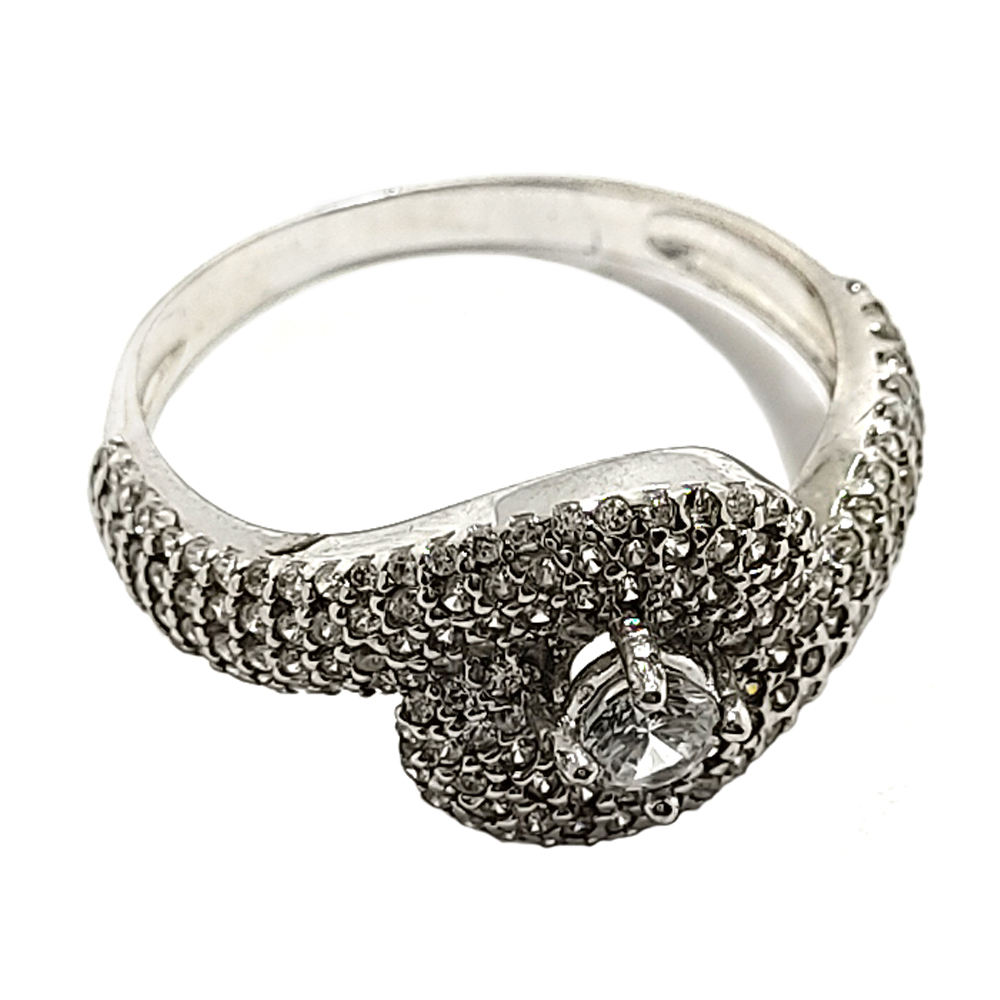 انگشتر نقره زنانه مدل نگین