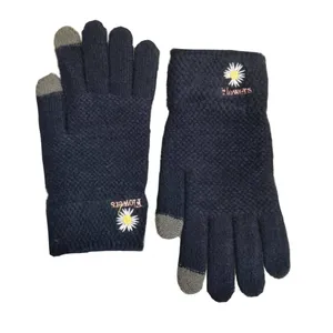 دستکش بافتنی زنانه مدل Flower