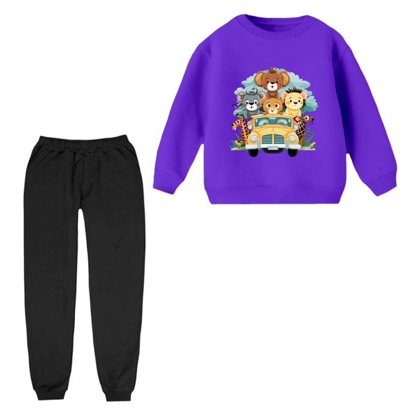 ست سویشرت و شلوار مدل حیوانات و ماشین 