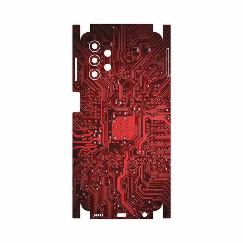 برچسب پوششی ماهوت مدل Red Printed Circuit Board-FullSkin مناسب برای گوشی موبایل سامسونگ Galaxy A32 5G