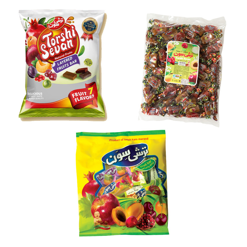 لواشک چند میوه شکلاتی ترش سون - 3000 گرم مجموعه 3 عددی