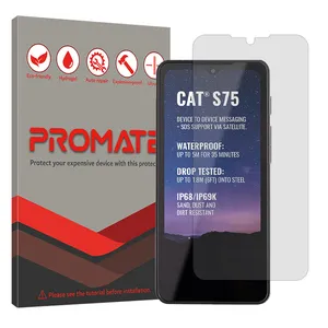 Promate Resistant model transparent screen protector suitable for CAT S75 mobile phone