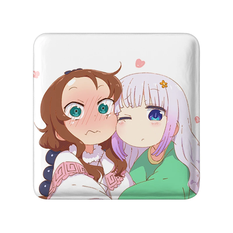 پیکسل خندالو طرح سایکاوا و کانا انیمه اژدهای خدمتکار کوبایاشی مدل مربعی کد 36284