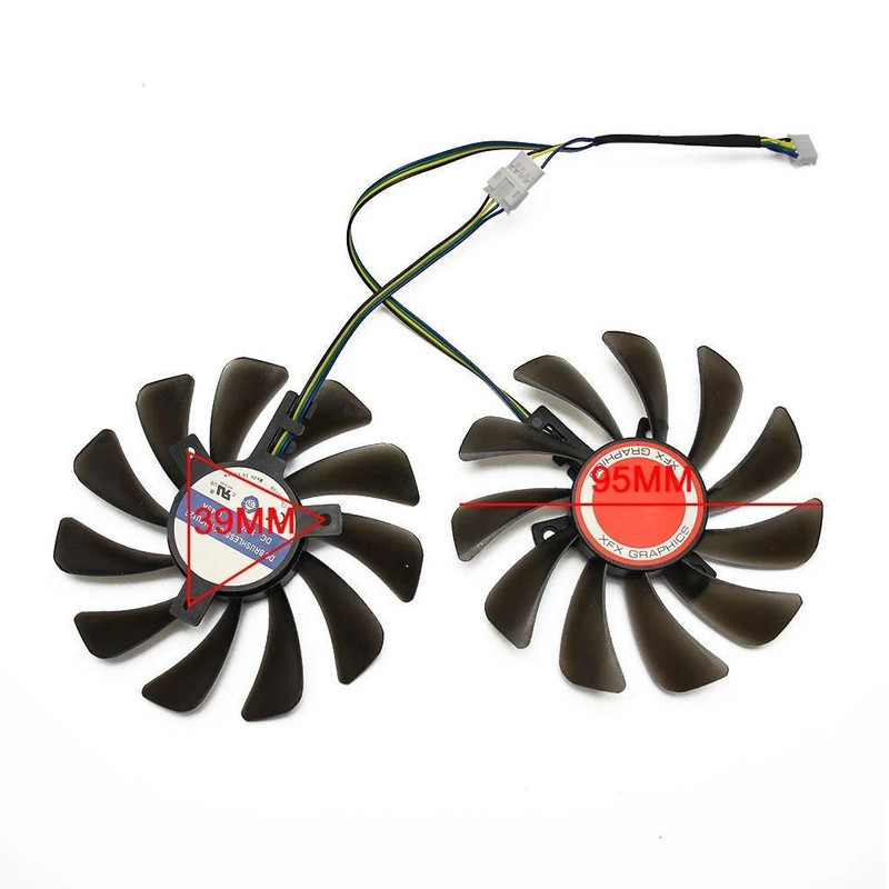 فن کارت گرافیک ایکس اف ایکس مدل XFX Radeon RX580 مجموعه 2 عددی